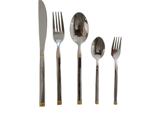 [013-0115] Dinner Fork set 6 pec 4353 Gold